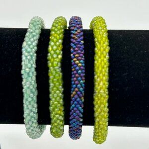 Set of 4 Nepalese Crocheted Bracelets